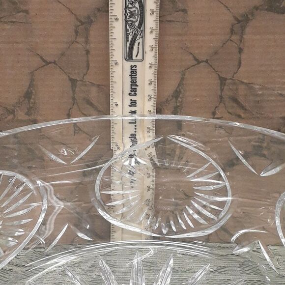 Rogaska round concave cutglass crystal bowl - Picture 7 of 8